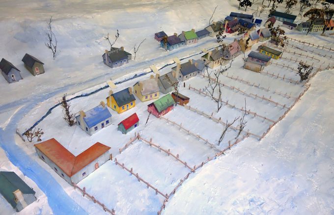 Partie d’une maquette reconstituant le village historique des tanneries, exposée à la Société historique de Saint-Henri. Gracieuseté de M. Guy Giasson.